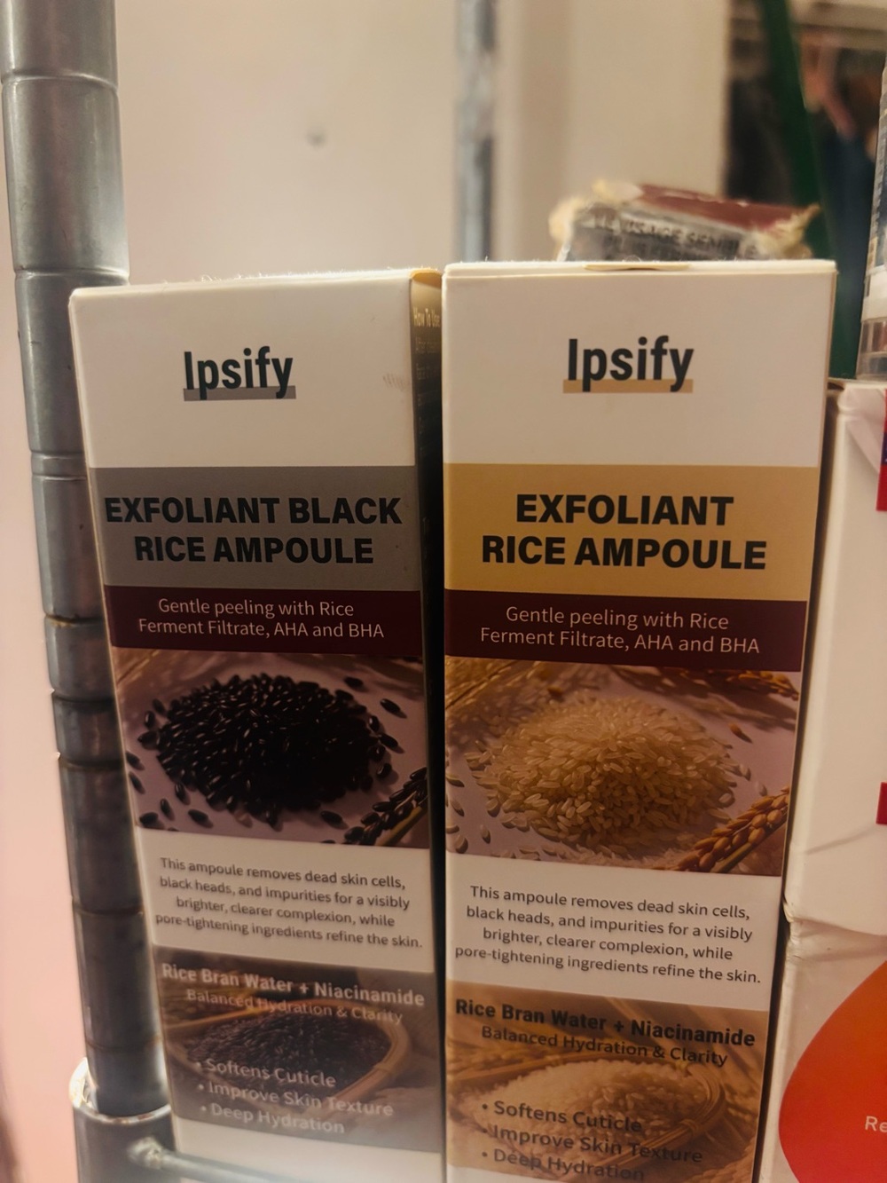 Exfoliant Rice Ampoule – Black & Natural (Dual Variety)